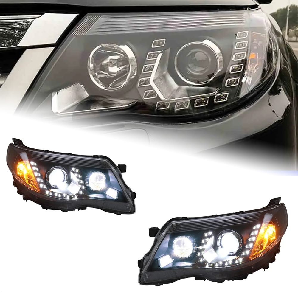 AKD Head Lamp for Subaru Forester LED Headlight 2008-2012 Headlights Forester DRL Turn Signal High Beam Angel Eye Projector Lens