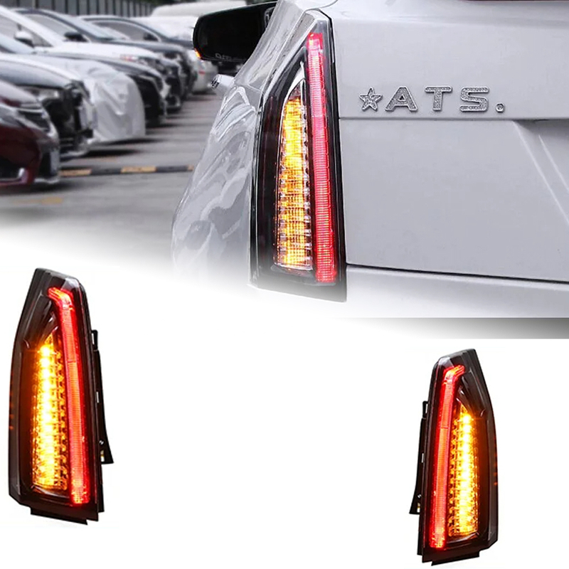 AKD Car Lights For Cadillac ATS 2014-2018 ATS-L LED Auto Taillights Assembly Upgrade Dynamic Lamp Highlight Brake Resverse Backlight