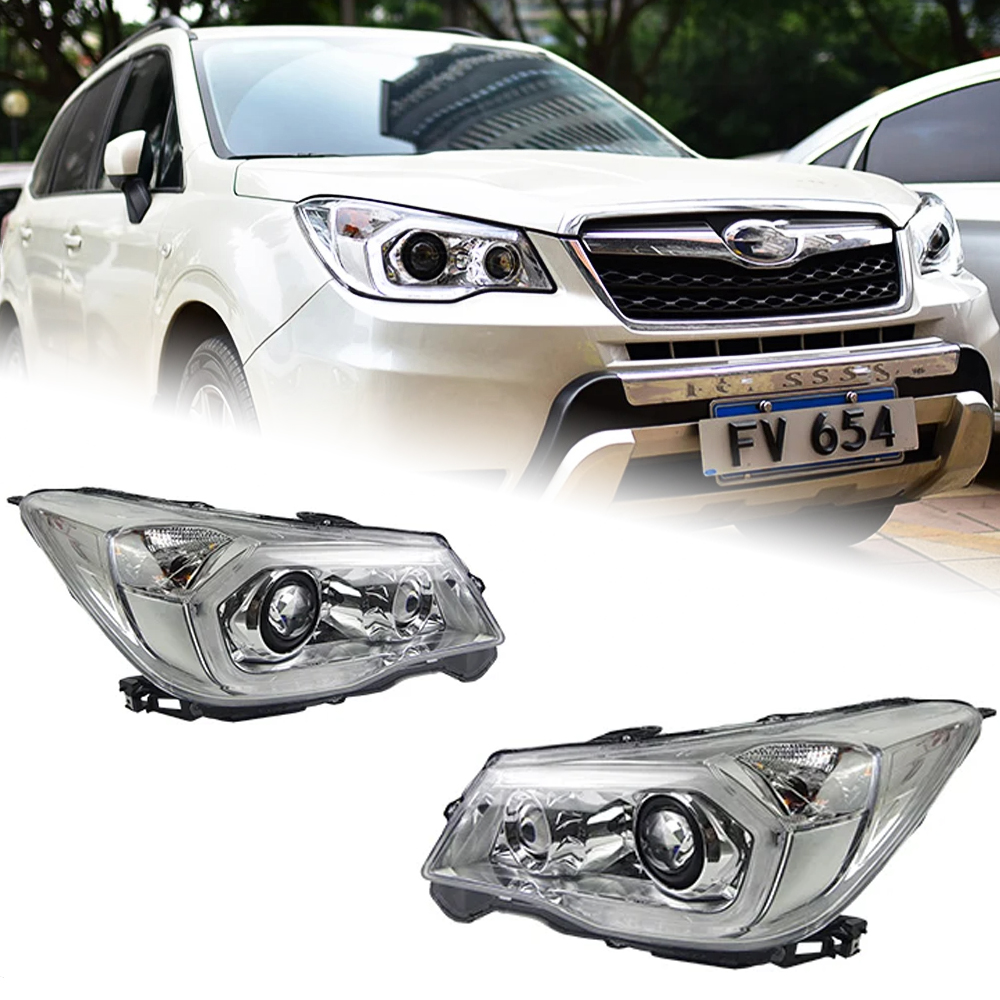 AKD Head Lamp for Subaru Forester LED Headlight 2013-2016 Headlights Forester DRL Turn Signal High Beam Angel Eye Projector