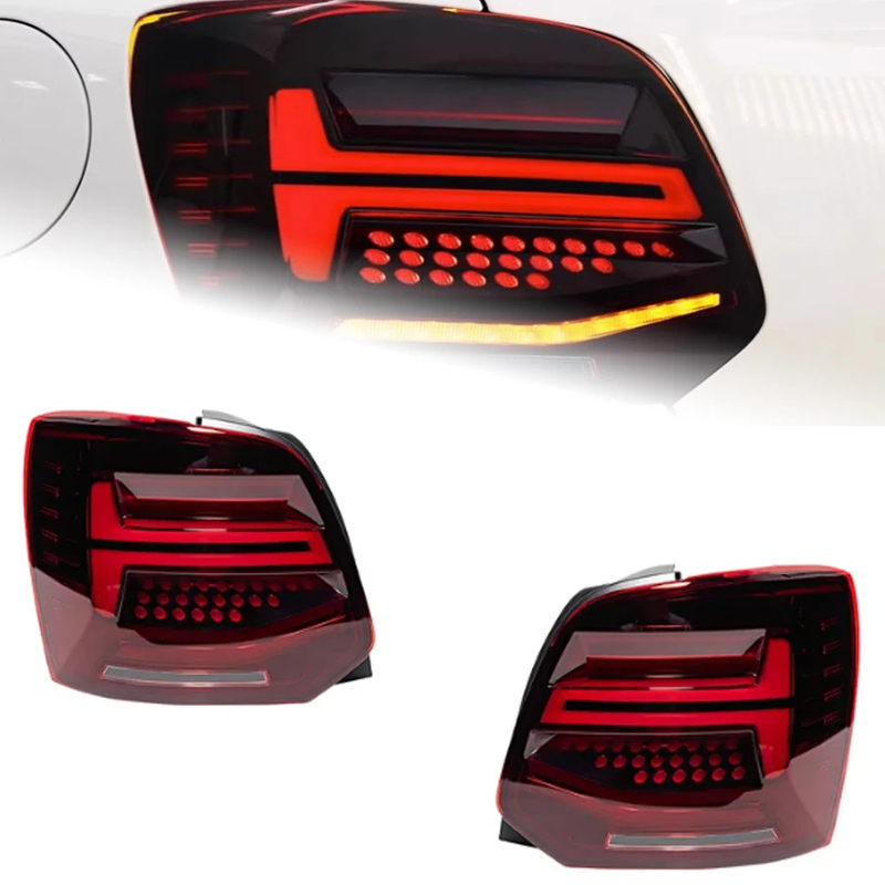 AKD Car Lights For VW Polo 2011-2018 LED Auto Taillight Assembly Upgrade Q2 Design Dynamic Rear Lamp Tools Accessories Kit Facelift