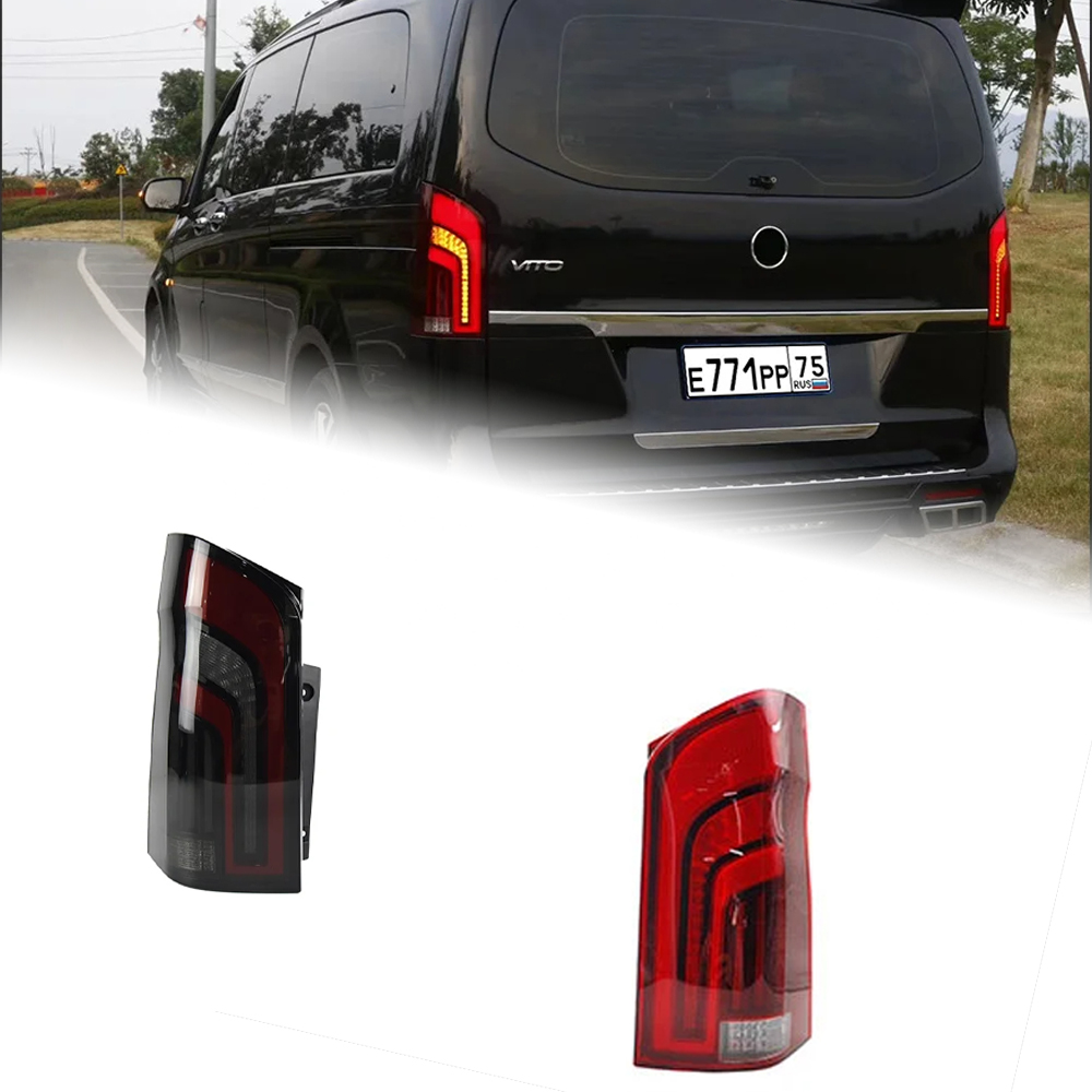 AKD Car Styling Tail Lamp for Vito Tail Lights 2014-2020 V260 LED Tail Light DRL Dynamic Signal Brake Reverse auto Accessories