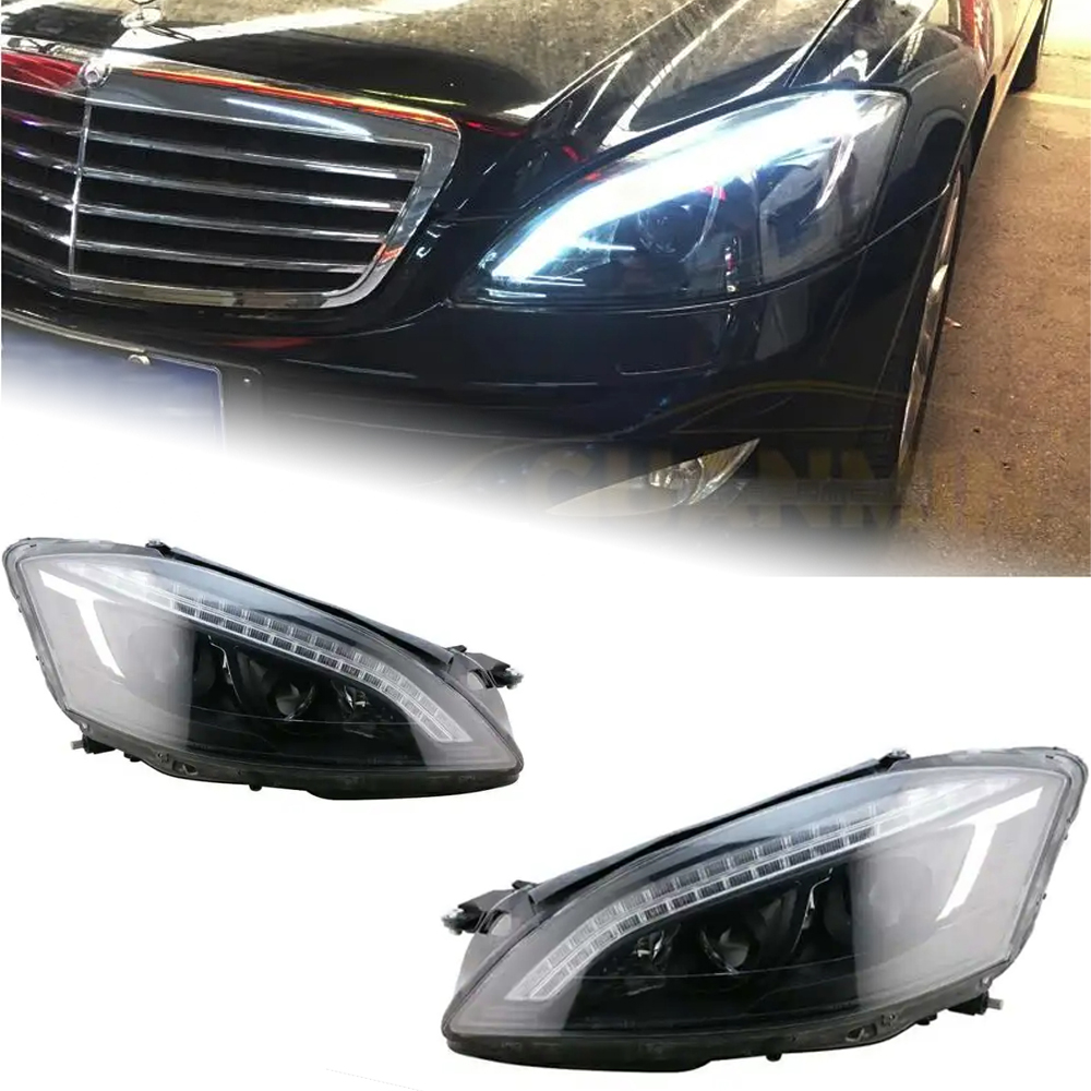 AKD Car Styling Head Lamp for Benz W221 Headlights 2006-2009 S300 S400 Headlight LED DRL Signal Lamp Hid Bi Xenon Auto Accessories