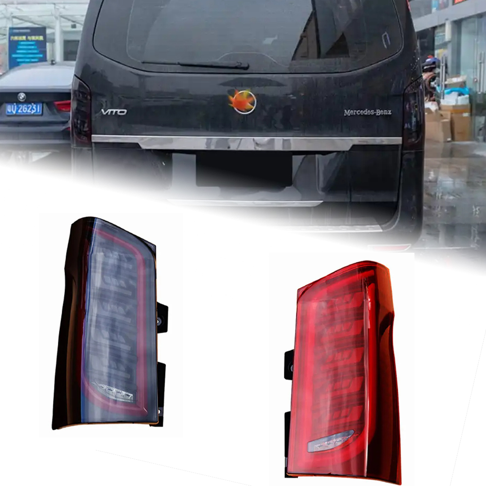 AKD Car Styling Tail Lamp for Vito Tail Lights 2014-2021 V260 LED Tail Light W447 DRL Dynamic Signal Brake Reverse auto Accessories