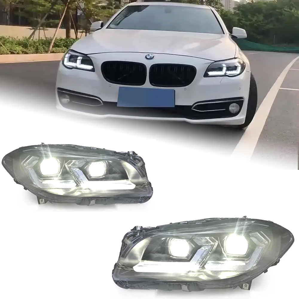 AKD Car Lights for BMW F10 F11 F18 2011-2017 5 Series 525i 530i LED Auto Headlight Assembly Upgrade 2022 Newest Design Accessories