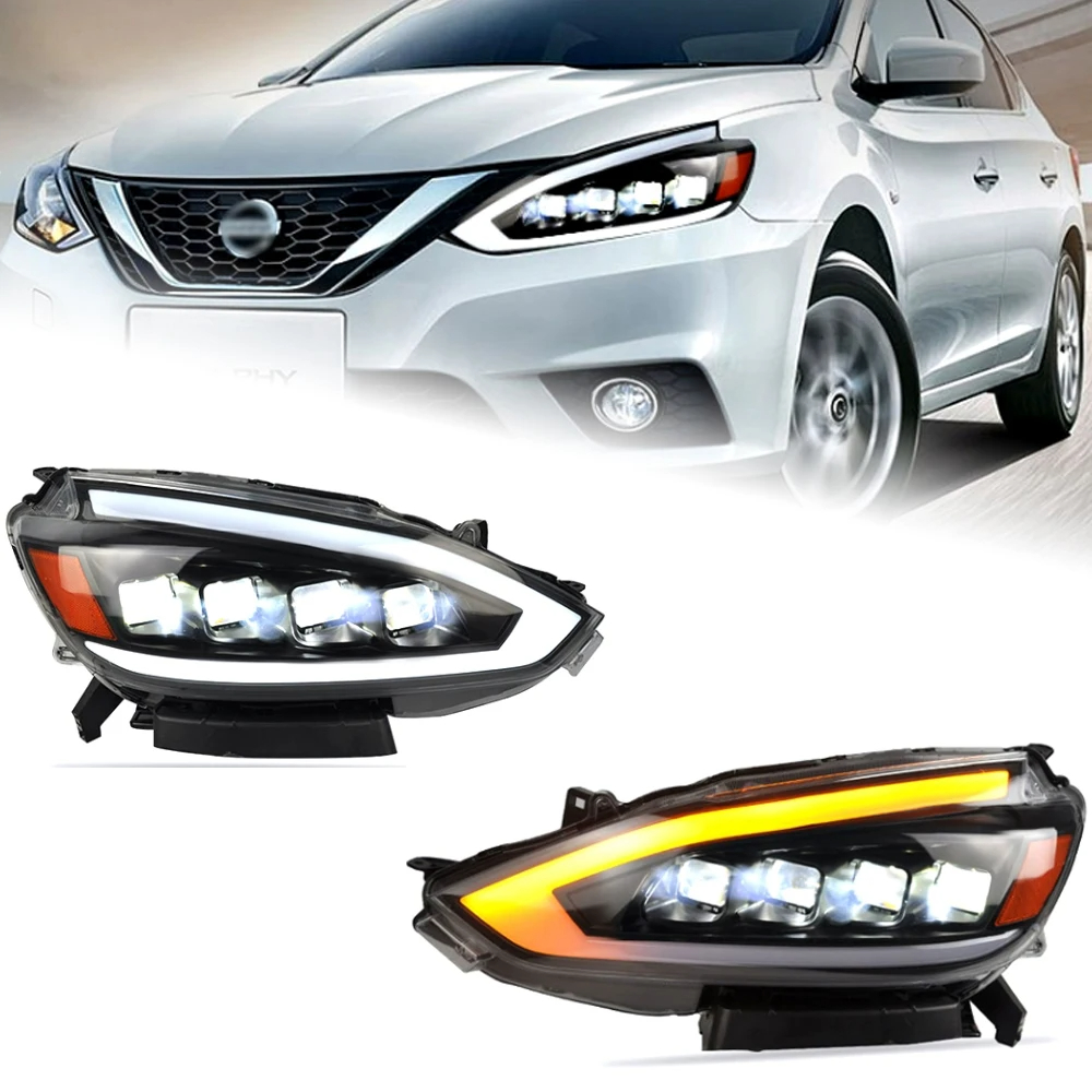 AKD Car Styling Headlights for Nissan Sylphy Sentra LED Headlight 2016-2019 DRL Hid Option Head Lamp Angel Eye Beam Accessories