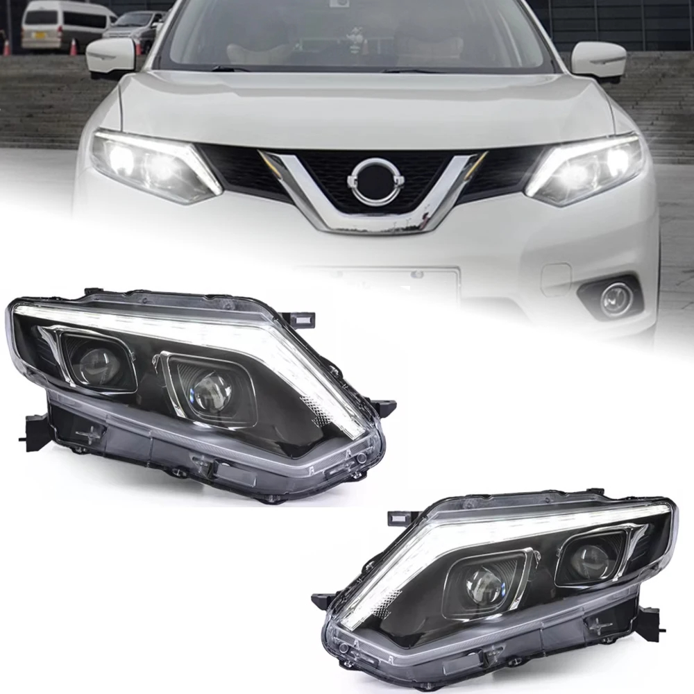 AKD Car Styling headlights for Nissan X-trail Rouge LED Headlight 2014-2016 DRL Hid Option Head Lamp Angel Eye Beam Accessories