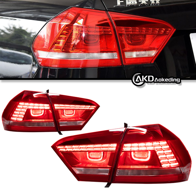 AKD Car Styling for VW Passat B7 Tail Lights 2012-2015 Passat US Version LED Tail Lamp DRL Dynami Signal Brake auto Accessories