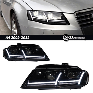 AKD Suitable for 2009-2012 Audi A4 headlight assembly LED lens headlight water turn daytime running light