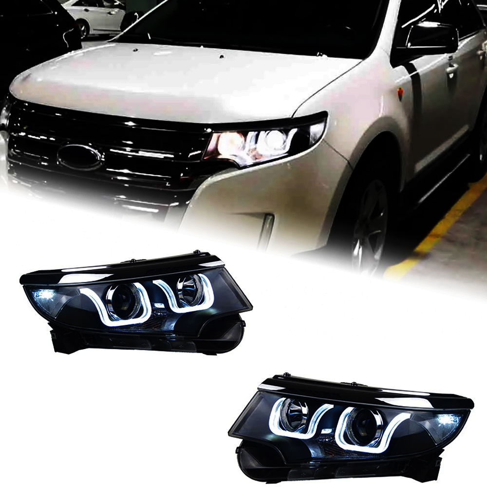 AKD Car Styling for Ford Edge Headlights 2010-2014 Edge LED Headlight DRL Hid Head Lamp Angel Eye Bi Xenon Beam Accessories