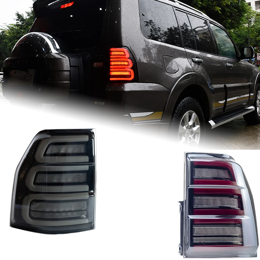 AKD Car Accessories Rear Lamp for Pajero V93 Tail Lights 2006-2020 Pajero V97 LED Tail Light V87 DRL Brake Signal Reverse