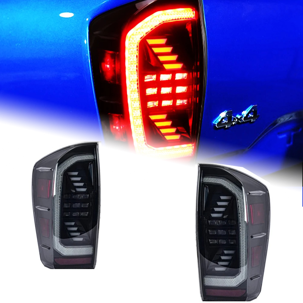 AKD Tail Lamp for Toyota Tacoma LED Tail Light 2009-2021 Tacoma Rear Fog Brake Turn Signal Automotive Accessories