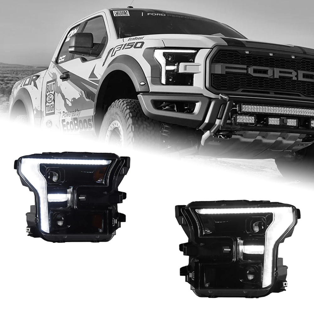 AKD Car Lights for Ford Raptor Tremor F150 2015-2020 F-150 Pick-up LED Auto Headlights Assembly Upgrade DRL Bifocal Lens Lamp Accessories