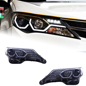 AKD Head Lamp for Toyota RAV4 LED Headlight 2013-2016 Headlights RAV4 DRL Turn Signal High Beam Angel Eye Projector Lens