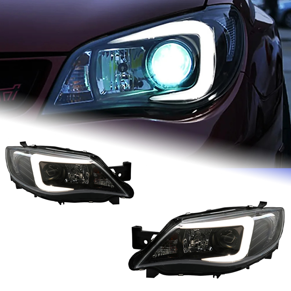 AKD Car Styling Head Lamp for Subaru WRX Headlight 2005-2012 Impreza LED Headlight DRL Bi Xenon Projector Lens Auto Accessories