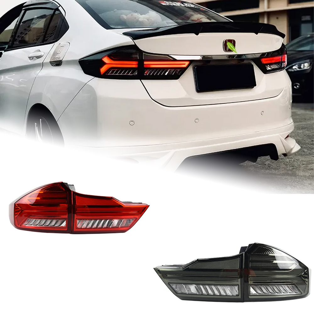 AKD Car Styling for Honda City Tail Light 2015-2019 City LED Tail Lamp LED DRL Dynamic Signal Brake Reverse auto Accessories