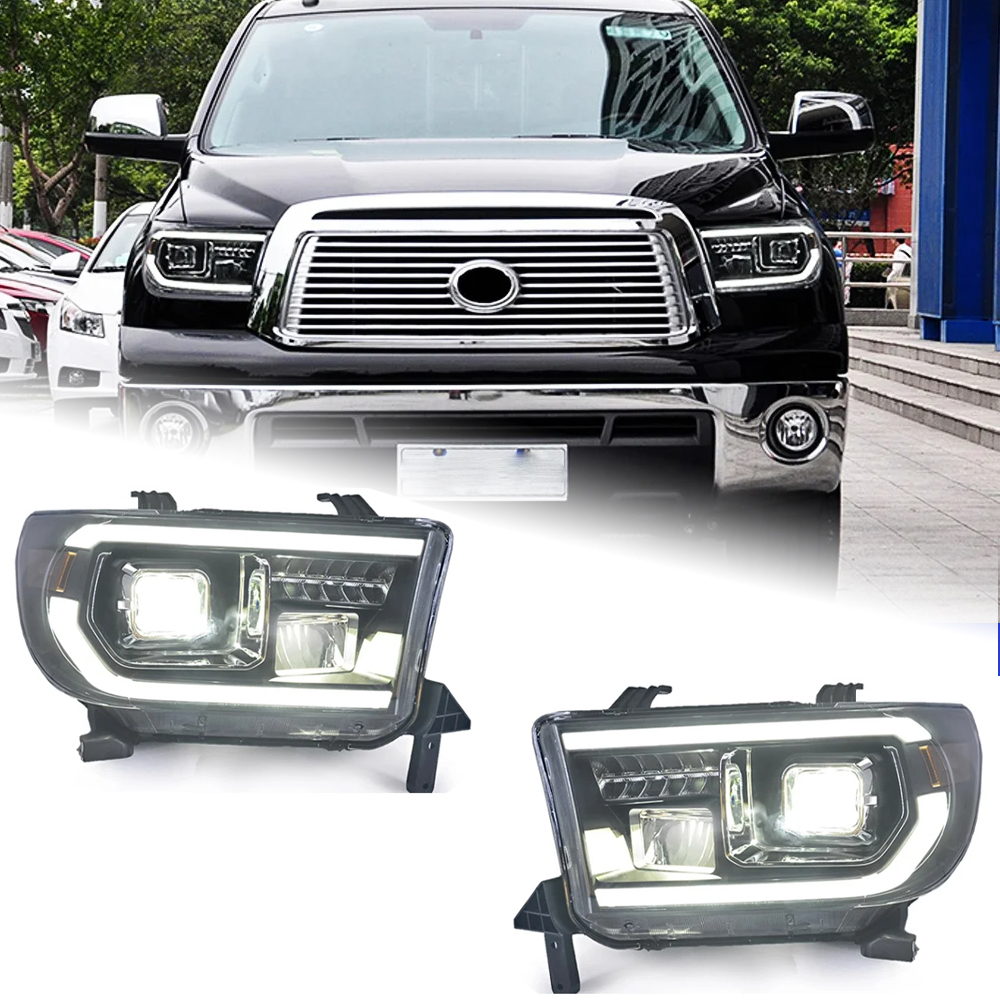 AKD Head Lamp for Toyota Tundra LED Headlight 2007-2013 Headlights Tundra DRL Turn Signal High Beam Angel Eye Projector Lens