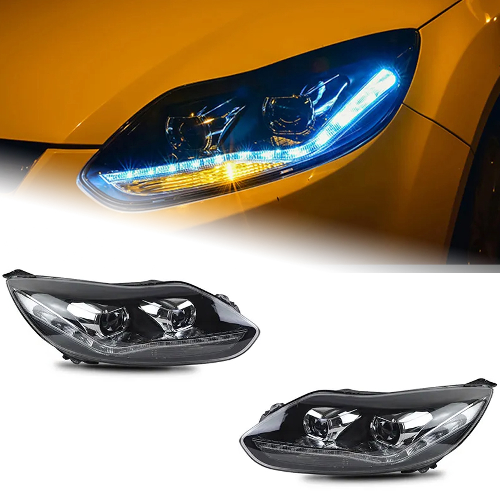 AKD Car Styling for Ford Focus Headlights 2012-2014 Focus LED DRL D2H Hid Option Head Lamp Angel Eye Bi Xenon Beam Accessories