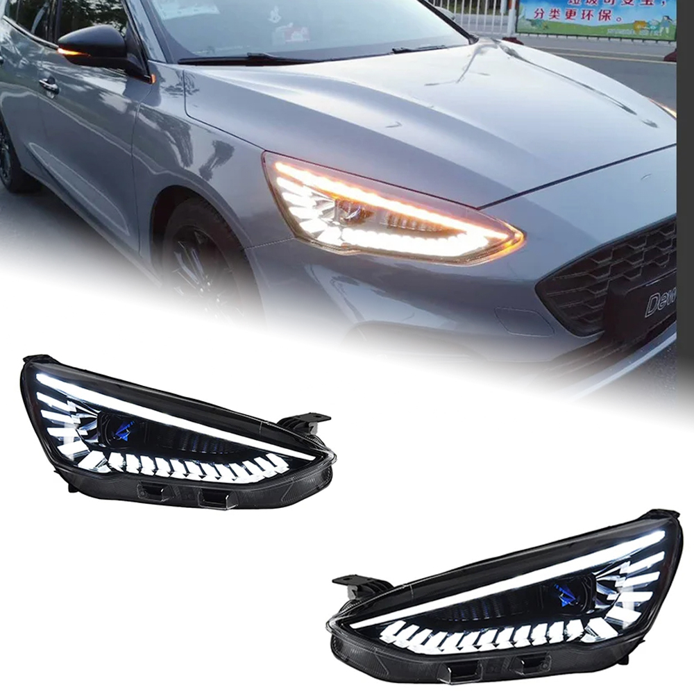 AKD Car Styling for Ford Focus Headlight 2019-2022 New Focus LED Headlight Dynamic Signal Led Drl Hid Bi Xenon Auto Accessories