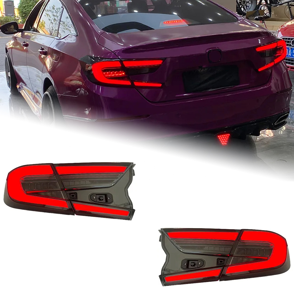 AKD Car Lights For Honda Accord X 2018-2022 10th LED Auto Taillights Assembly Upgrade 10.5th Design Dynamic Lamp Brightness Accessories