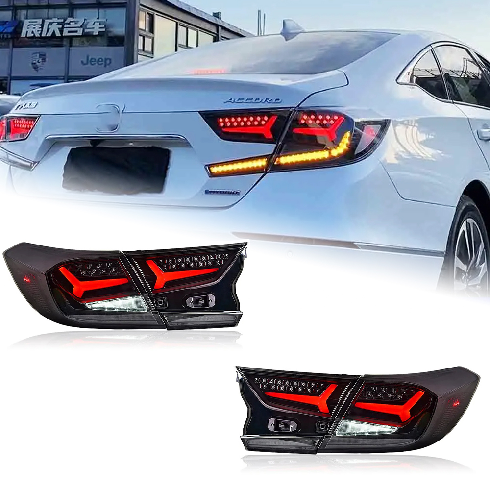 AKD Car Lights For Honda Accord X 10th 2018-2021 LED Auto Taillights Assembly Upgrade Lamborghini Design Dynamic Lamp Tools Accessories