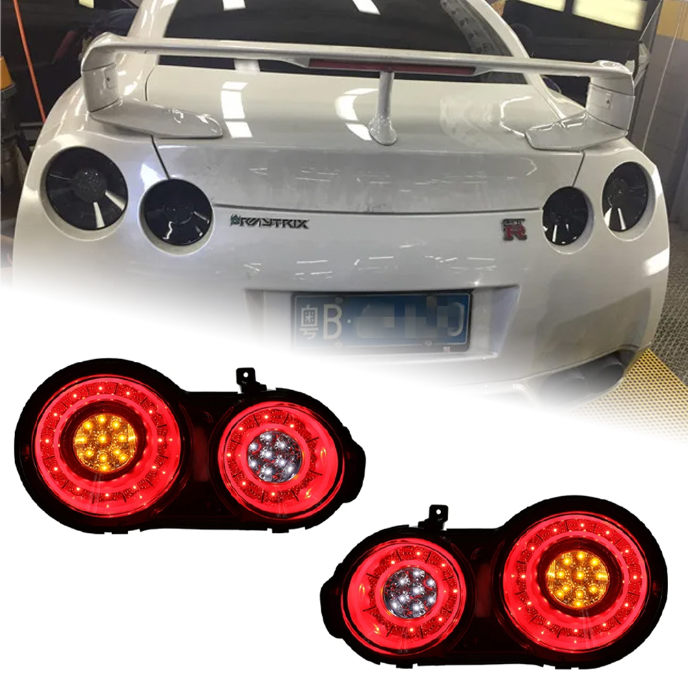 AKD Car Styling for Nissan GT-R LED Tail Light 2009-2017 GTR Tail Lamp LED DRL Turn Signal Brake Reverse auto Accessories