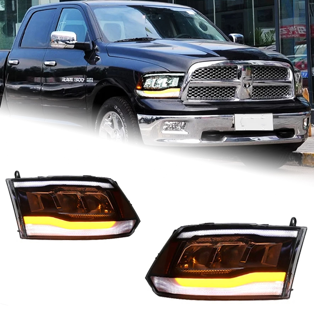 AKD Head Lamp for Dodge RAM 1500 LED Headlight 2008-2018 Headlights RAM DRL Turn Signal High Beam Angel Eye Projector Lens