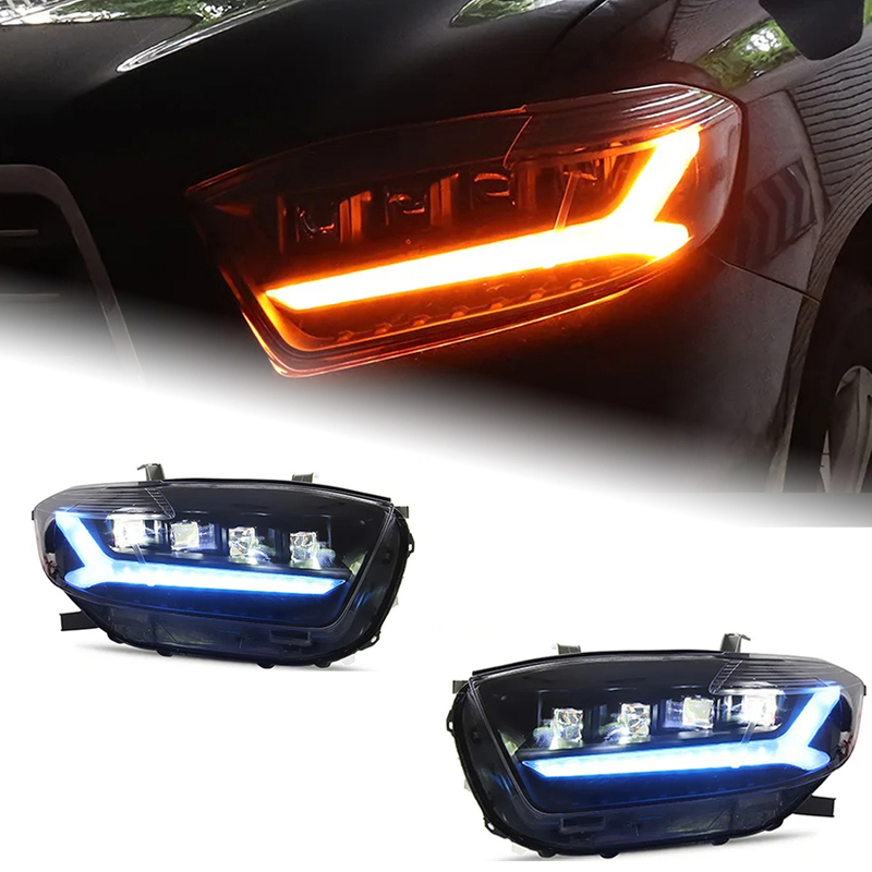 AKD Car Lights For Toyota Highlander 2009-2012 Kluger LED Headlights Assembly Upgrade Projector 4 Lens Dynamic Signal Lamp Tool Accessories