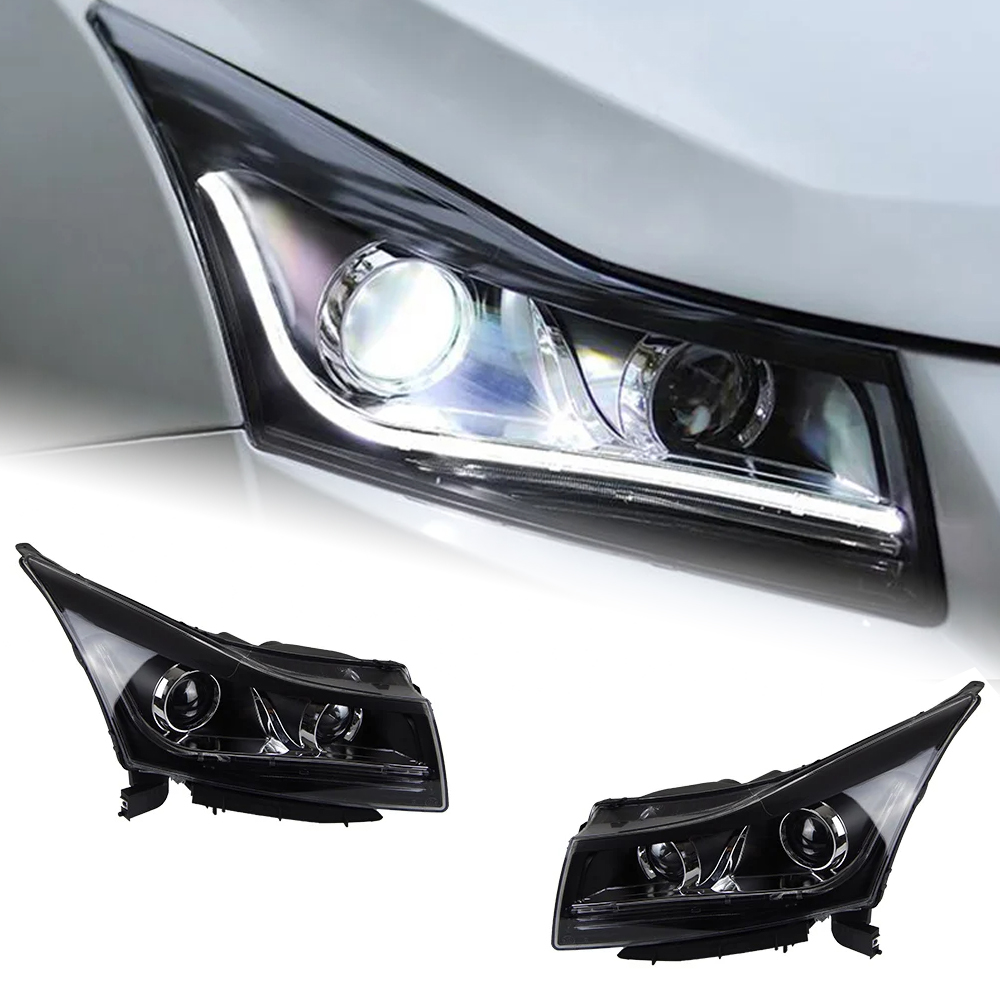 AKD Car Styling Head Lamp for Chevrolet Cruze Headlight 2009-2016 Double Lens LED DRL LED Signal Hid Bi Xenon Auto Accessories