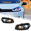 AKD Car Styling for VW Golf 6 Headlight 2009-2012 Dynamic Signal Golf6 LED DRL Hid Head Lamp Angel Eye Bi Xenon Beam Accessories