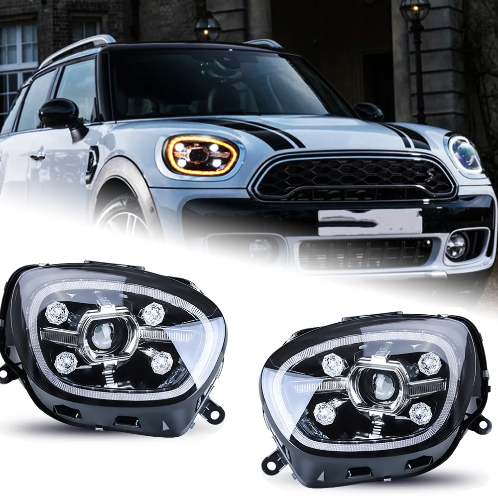 AKD Car Styling for MINI Countryman F60 Headlights 2017-2019 F60 LED Headlight DRL Head Lamp LED Projector Beam Accessories