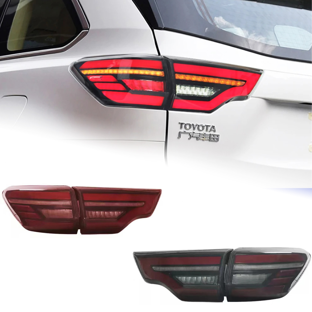 AKD Car Styling for Toyota Highlander LED Tail Light 2015-2021 New Kluger LED Tail Lamp DRL Signal Brake Reverse auto Accessories