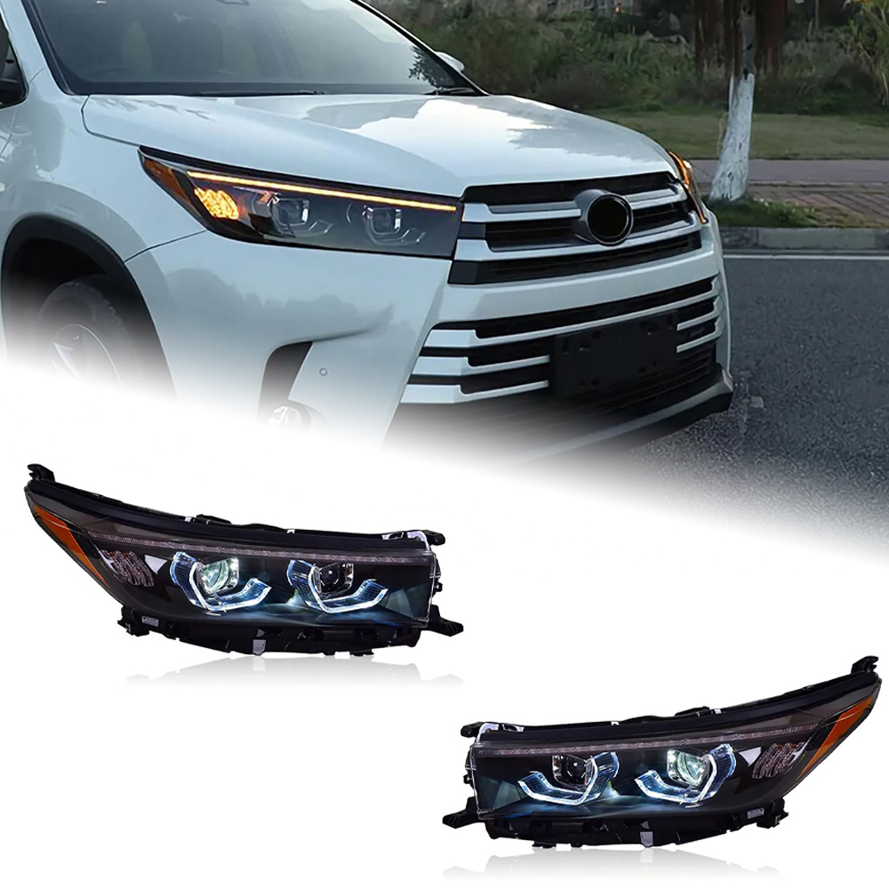 AKD Car Styling Headlights for Toyota Highlander LED Headlight 2018-2020 Kluger Angel Eye DRL Animation Blue Automotive Accessories