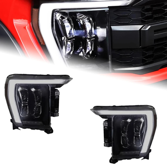 AKD Car Styling for Ford F-150 Raptor LED Headlight 2021-2023 Headlights F150 DRL Turn Signal High Bea Bi Xenon Beam Accessories