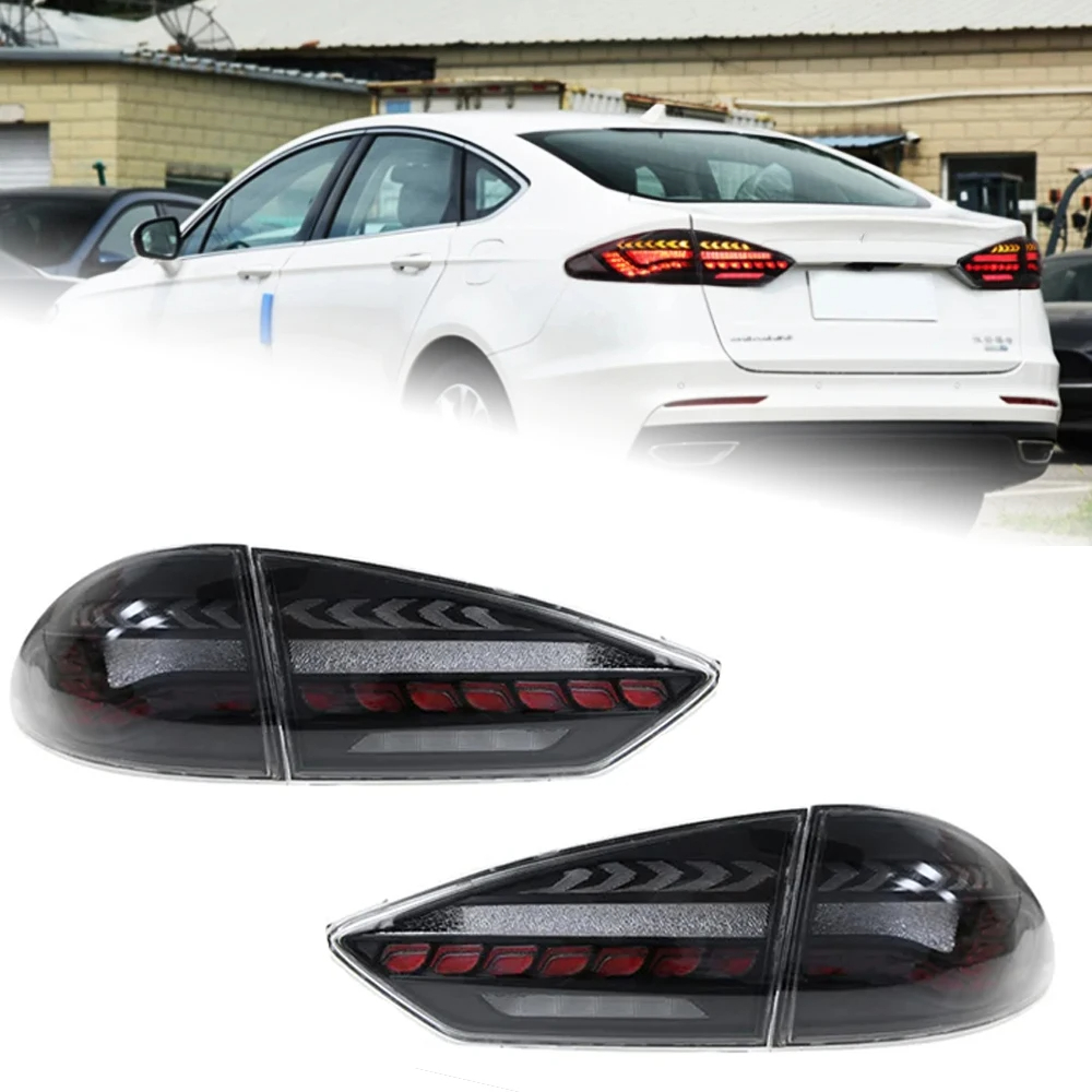 AKD Car Stylingfor Ford Mondeo LED Tail Light 2019-2021 Fusion Tail Lights Rear Fog Brake Turn Signa Auto Accessories