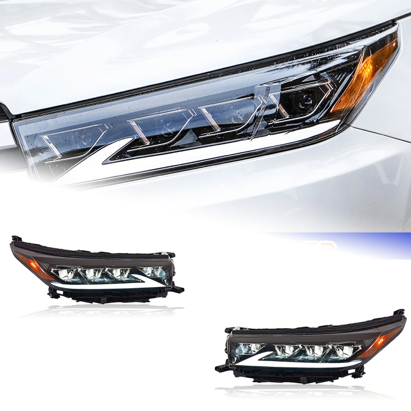 AKD Headlight For Toyota 2018-2021 Kluger Highlander Head Lights Style Replacement DRL Daytime lights Lighthouse Projector Facelift