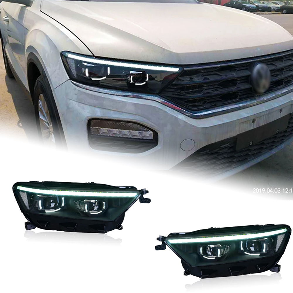 AKD Car Styling for VW T-ROC Headlights 2017-2020 T-ROC LED Headlight Dynamic Signal Led Projector Lens DRL Auto Accessories