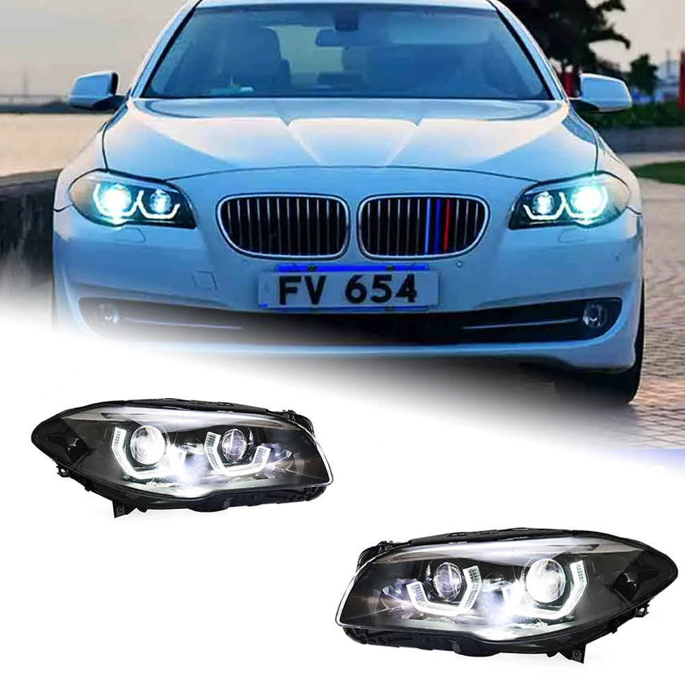 AKD Car Lights for BMW F10 F11 F18 2011-2017 5 Series 525i 530i LED Auto Headlight Assembly Upgrade Bifocal Lens Lamp Accessories