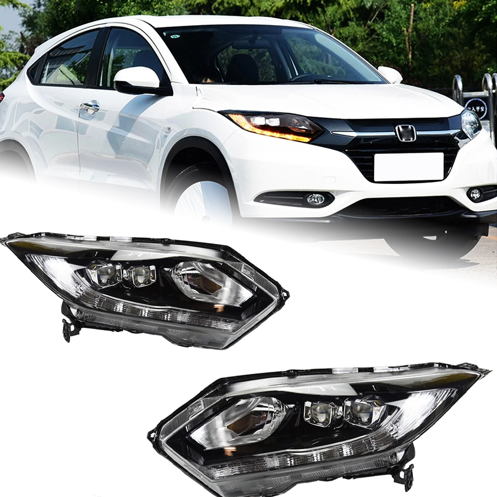 AKD Car Lights For Honda HRV HR-V VEZEL 2015-2020 LED Auto Headlight Assembly Upgrade High Configure Projector Lens Tool Accessories