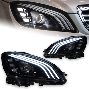 AKD Car Styling Head Lamp For Benz W204 2007-2010 LED Headlight DRL Signal Porjector Lens C300 C260 C200 Assembly Upgrade Dynamic Auto Accessories