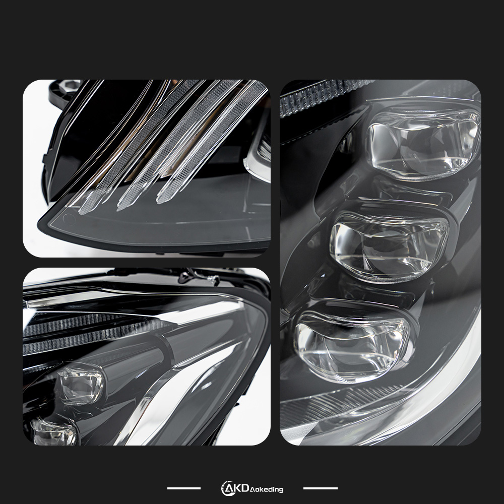 AKD Car Lights for Benz W205 LED Headlight Projector Lens 2014-2021 C180 C200 C260 C300 DRL Head Lamp Automotive Accessories