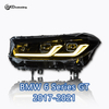 AKD Headlight Assembly Upgrade for 2017-2021 BMW 6 Series GT Models: LED Laser Sequential Turn Signals, Daytime Running Lights, And Bi-xenon Projector Lenses.