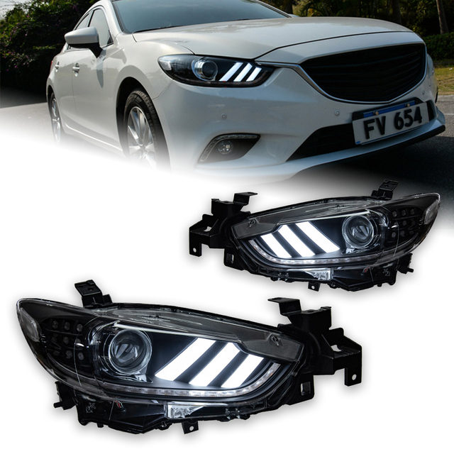 AKD Car Styling for Mazda 6 Atenza LED Headlight 2013-2016 Mustang Design DRL Hid Head Lamp Bi Xenon Projector Auto Accessories