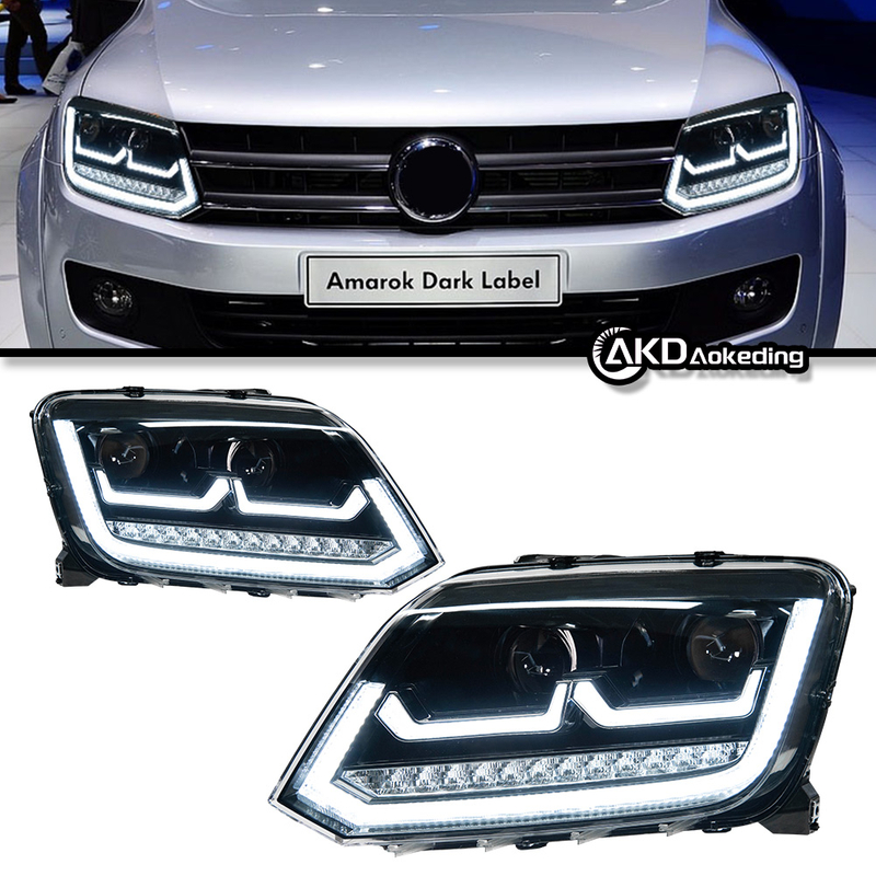 AKD Car Styling Head Lamp for VW Amarok Headlights 2010-2020 LED Headlight Projector Lens DRL Signal Animation Auto Accessories