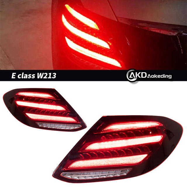 AKD Car Styling Tail Lamp for BENZ W213 LED Tail Light 2016-2019 E200 E300 E260 E350 DRL Turn Signal Stop Brake Auto Accessories