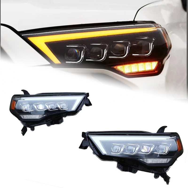 AKD Head Lamp for Toyota 4 Runner LED Headlight 2014-2020 Headlights 4Runner DRL Turn Signal High Beam Angel Eye Projector Lens