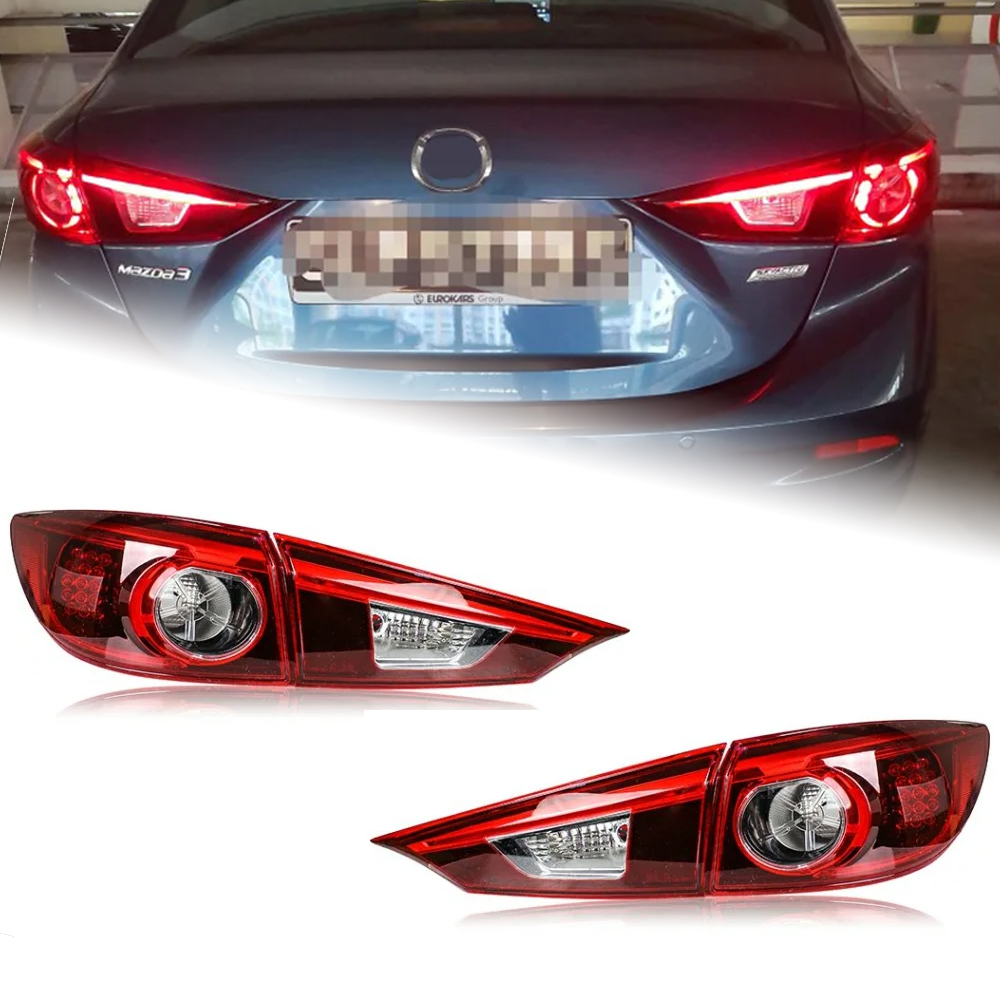 AKD Car Styling for Mazda 3 Tail Lights 2014-2018 Mazda3 Axela Sedan LED Tail Lamp LED DRL Signal Brake Reverse auto Accessories