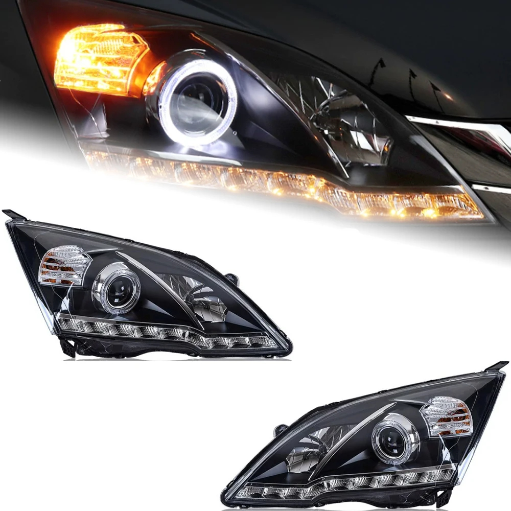 AKD Car Styling Head Lamp for CR-V Headlights 2007-2011 CRV LED Headlight led DRL Double Lens Hid Bi Xenon Auto Accessories