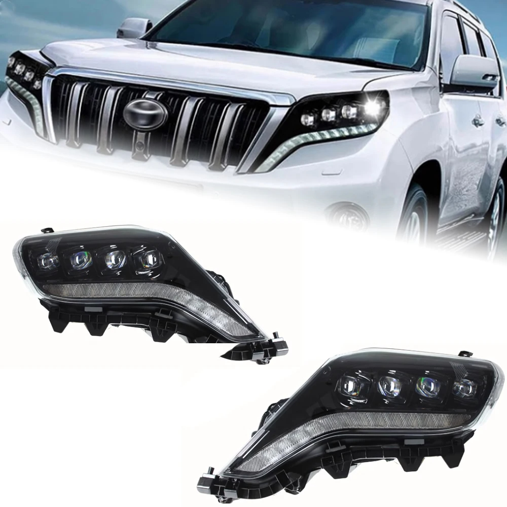 AKD Car Styling for Toyota Prado LC150 2013-2017 LED Headlight LED DRL Hid Option Head Lamp Angel Eye Bi Xenon Beam Accessories