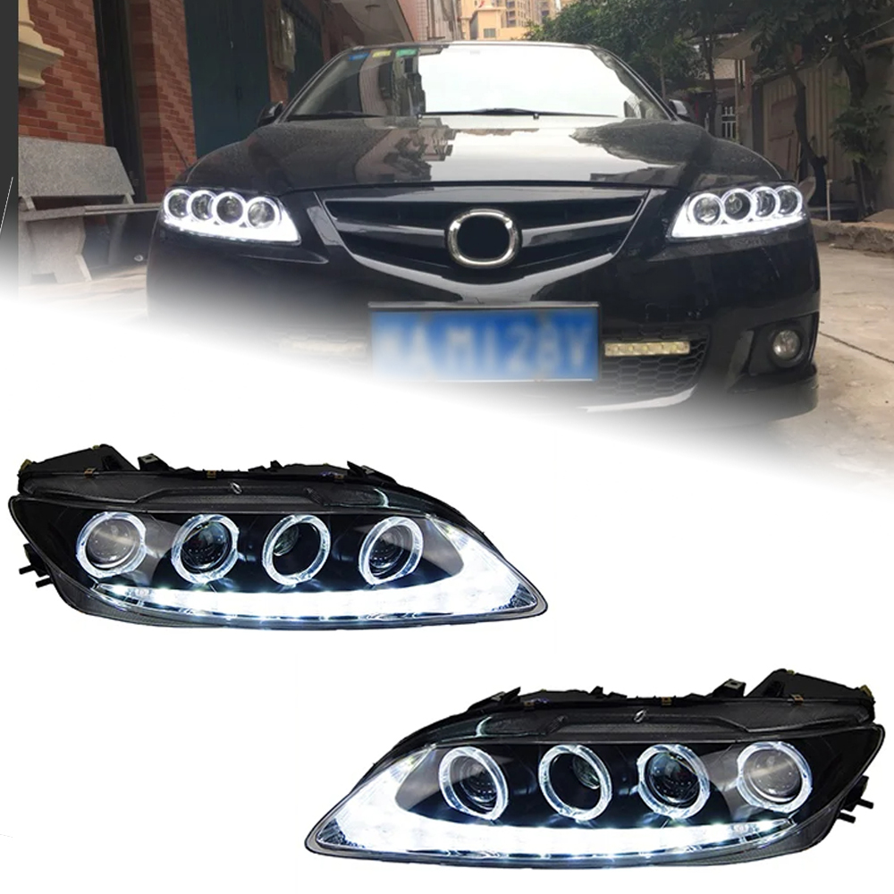 AKD Car Lights for Mazda 6 2003-2015 M6 LED Headlights Assembly Upgrade DRL Bifocal Lens Xenon Dynamic Turn Signal Lamp Accessories