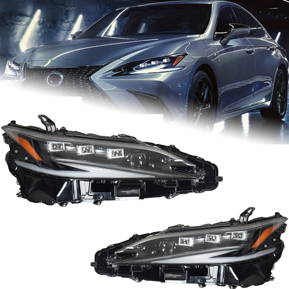 AKD Car Styling Head Lamp for Lexus ES200 Headlights 2018-2023 ES300 LED Headlight DRL Signal Projector Lens auto Accessories